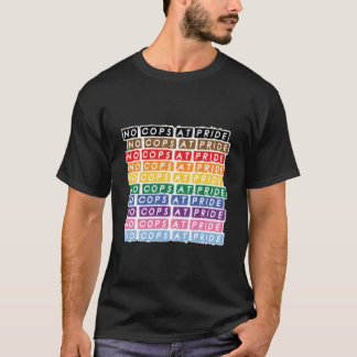 Camiseta No Cops At Pride Lgbtq Inclusive Rainbow Flag Stat