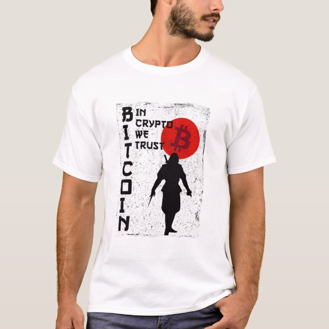 Camiseta No Crypto We Trust- Bitmoney Samurai (Frente)