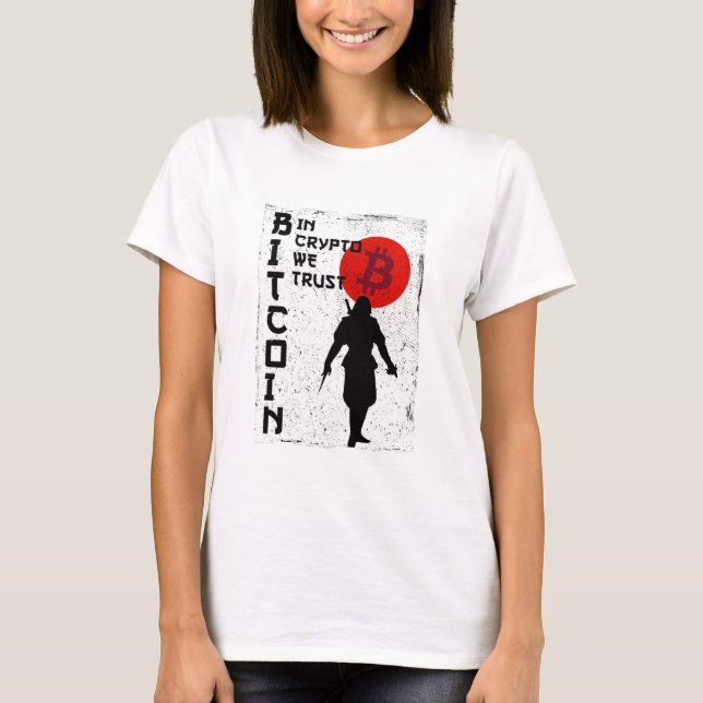 Camiseta No Crypto We Trust- Bitmoney Samurai (Frente)