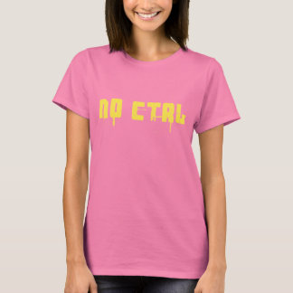 Camiseta NO CTRL - amarelo no verde-exército