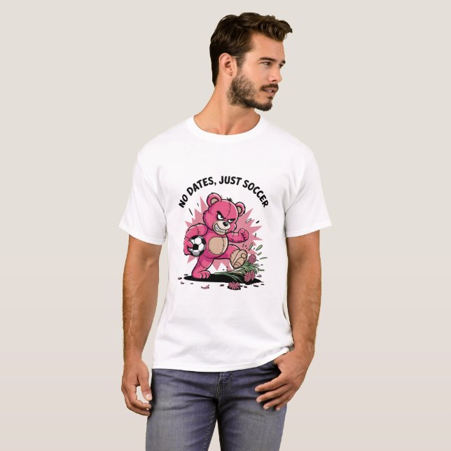Camiseta No dates, just football - anti valentine's day (Frente Completa)