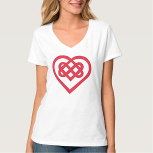 Camiseta Nó de Amor Celta em Vermelho