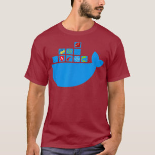 Camiseta Nó de Reação do Docker Js Ruby Rail Python Hack