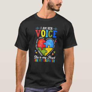 Camiseta No Dela Voz Ela É Meu Coração Para Minha Filha Aut