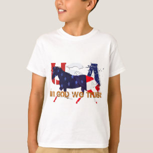 Camiseta No deus nós cavalo Confiança-Patriótico