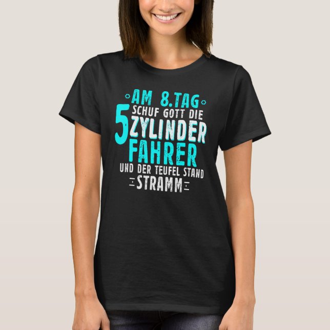 Camiseta No dia 8, Schuf Morrerá Cinco Cilindros. (Frente)