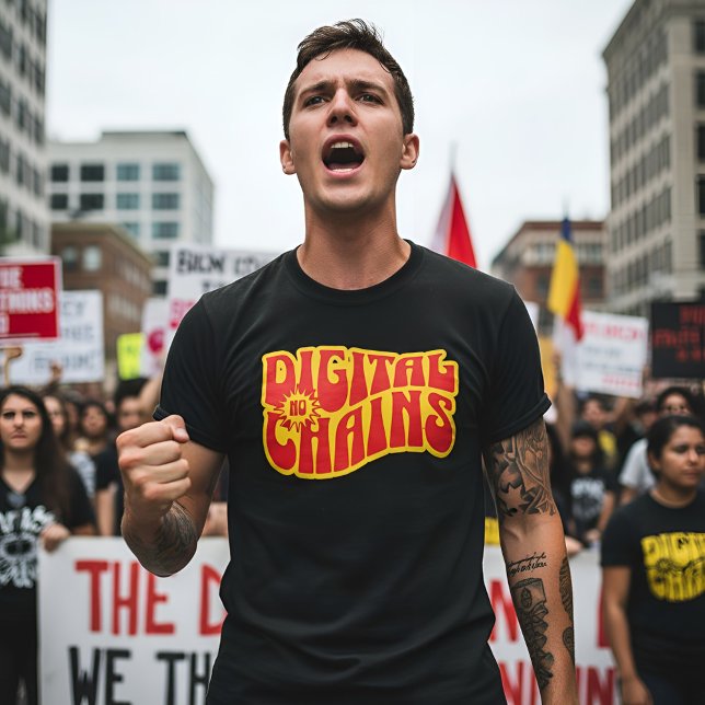 Camiseta No Digital Chains - Freedom & Privacy (Criador carregado)