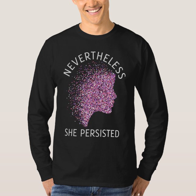 Camiseta No Entanto, Ela Persiste De Volta Ao Feminismo Esc (Frente)