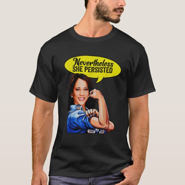 Camiseta No Entanto, Ela Persiste Kamala Harris Graphic F (Frente)