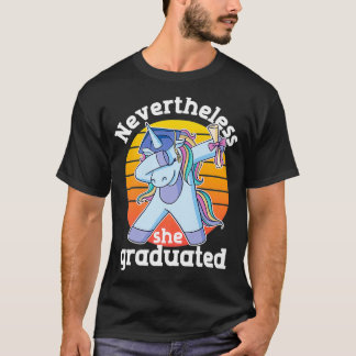 Camiseta No Entanto, Graduou-Se Engraçada Unicorn Dabbing G