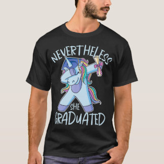 Camiseta No Entanto, Graduou-Se Engraçada Unicorn Dabbing G