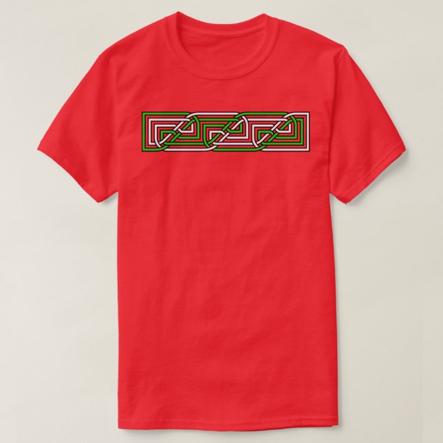 Camiseta Nó entrelaçado retangular celta entrelaçado decora (Frente do Design)
