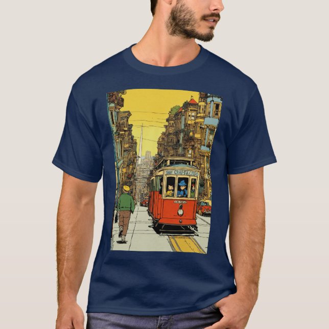Camiseta no estilo das histórias em quadrinhos de estanho,  (Frente)