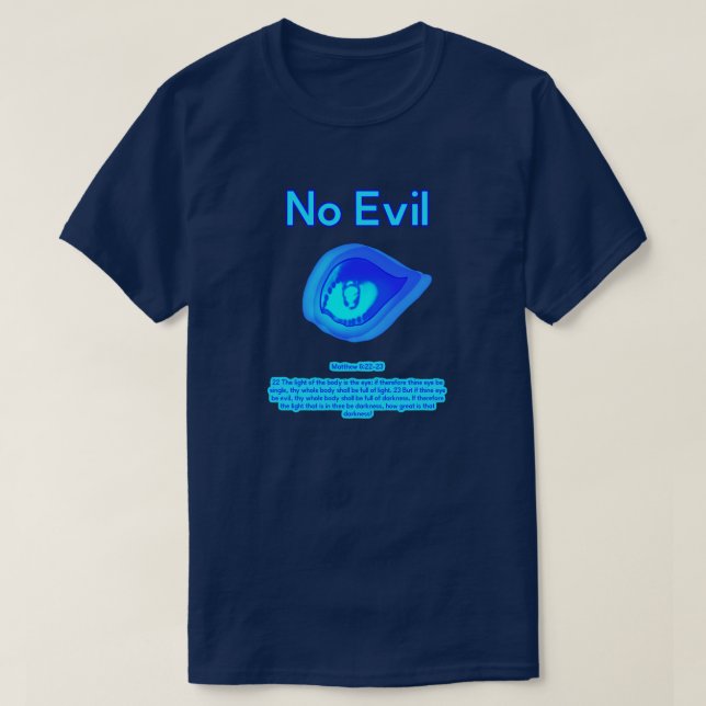 Camiseta No Evil - Logotipo de Onda Tropical - (Frente do Design)