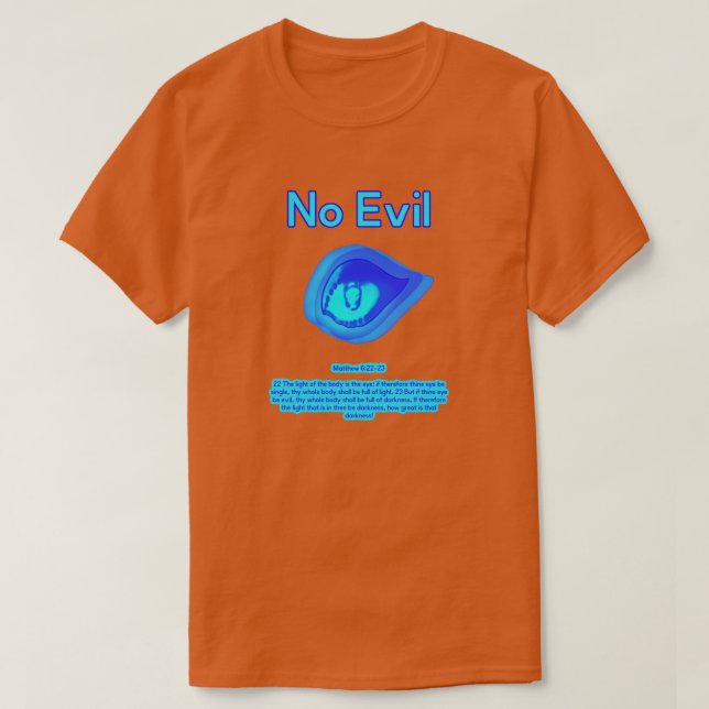 Camiseta No Evil - Logotipo de Onda Tropical - (Frente do Design)