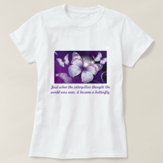 Camiseta No exato momento em que a lagarta…