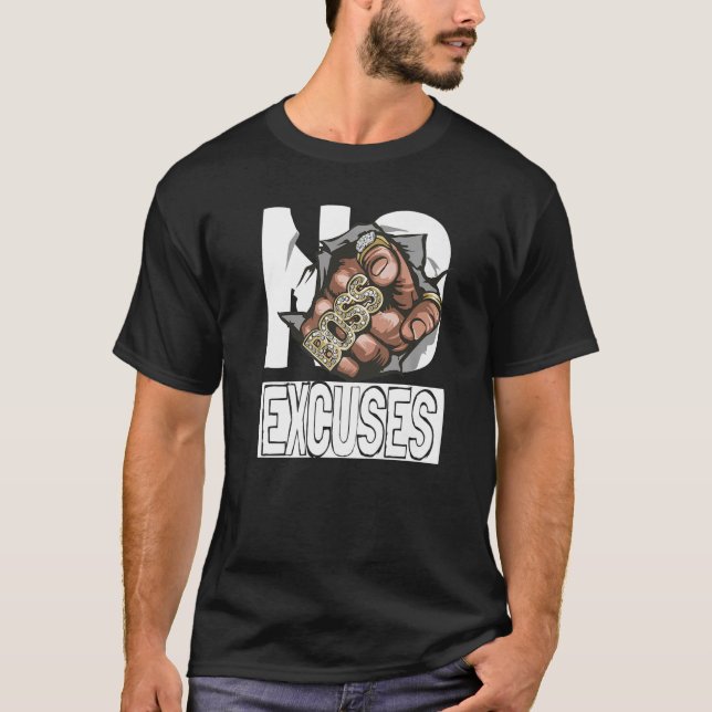Camiseta No Excuses Motivation Mindset Women Men   (Frente)