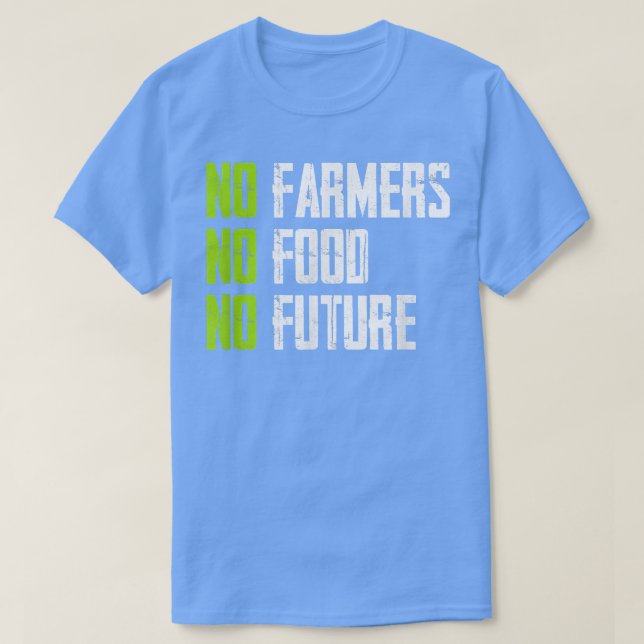 Camiseta No farmers, no food, no future, for passionate far (Frente do Design)