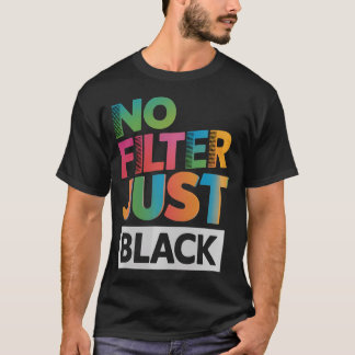 Camiseta No Filter Just Black  Bold Black Pride 	 Tri-Blend