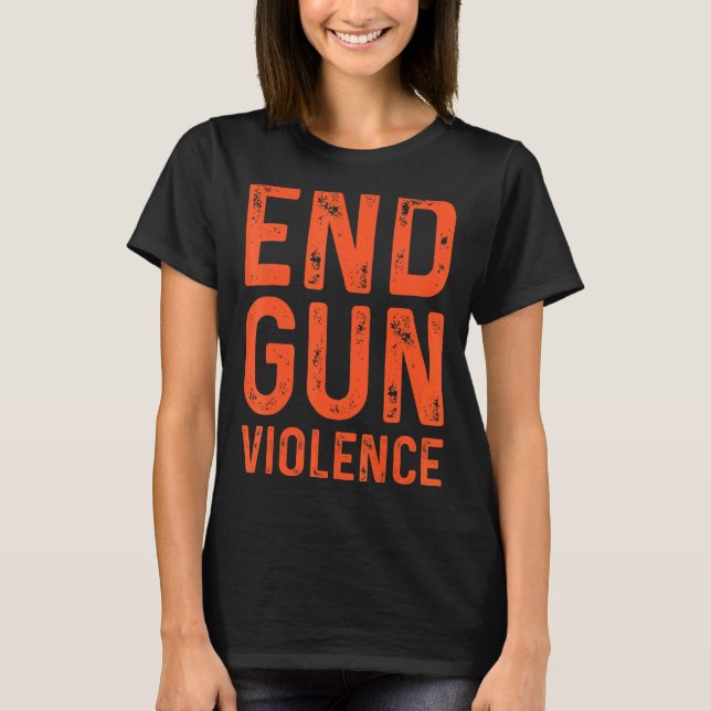 Camiseta No Gun Awarned Day Veste Orange Suficiente Gun End (Frente)