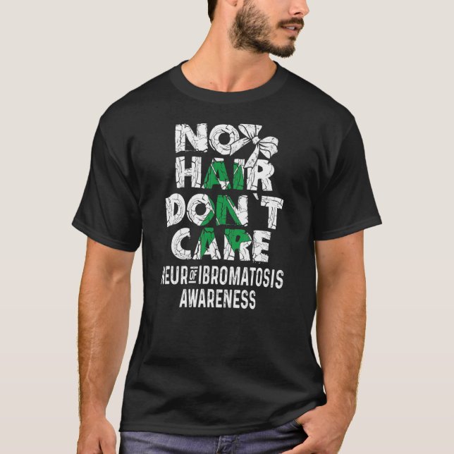 Camiseta NO Hair Neurofibromatosis Awareness Supporter Ribb (Frente)