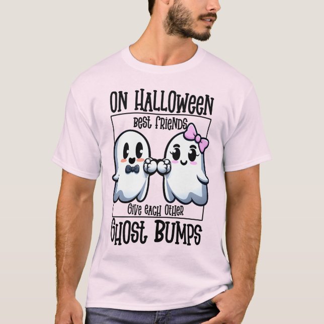 Camiseta No Halloween, os melhores amigos Ghost Bump (Frente)