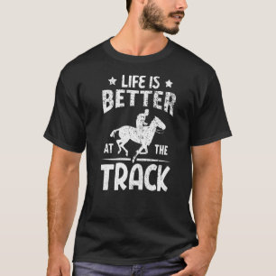 Camiseta No Hipódromo Cavaleiro De Corrida De Cavalos