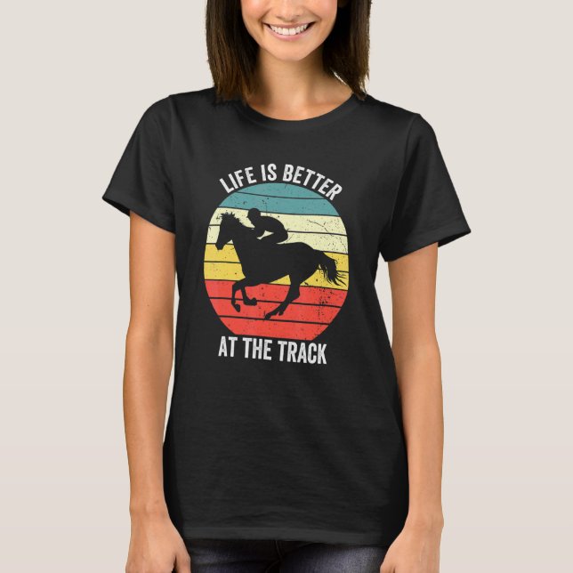 Camiseta No Hipódromo Retro Derby  Corrida de Cavalos (Frente)