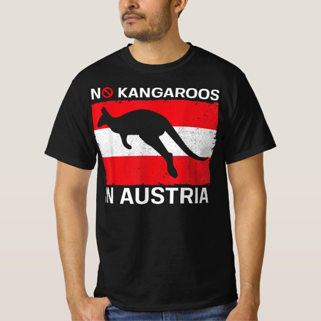 Camiseta No Kangaroos In Austria T-Shirt Funny Gift T-Shirt (Frente)