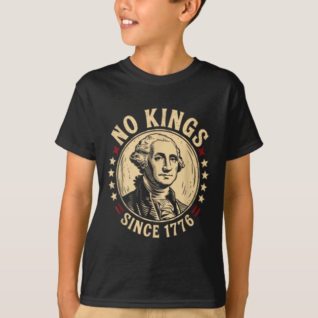 Camiseta No Kings In America 1776 Save Democracy Estados Un (Frente)