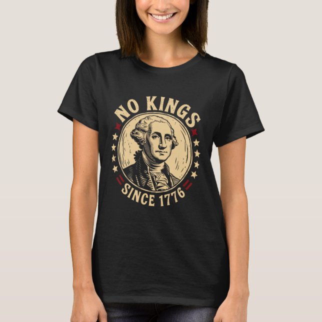 Camiseta No Kings In America 1776 Save Democracy Estados Un (Frente)