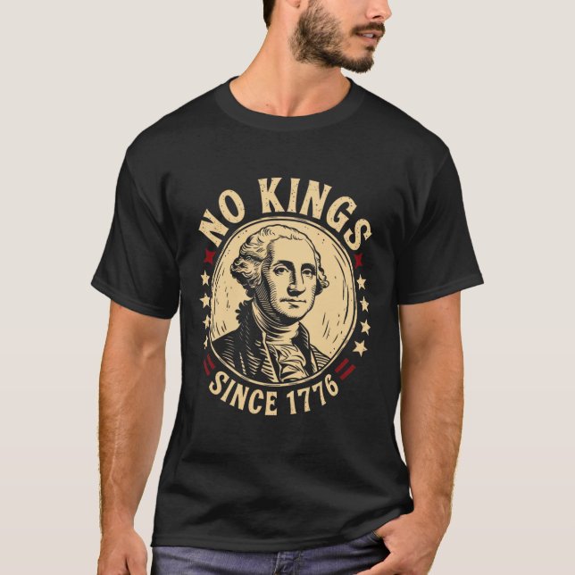 Camiseta No Kings In America 1776 Save Democracy Estados Un (Frente)