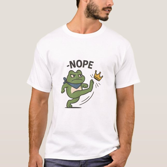 Camiseta No Kings in America Frog No Kings Democracy (Frente)