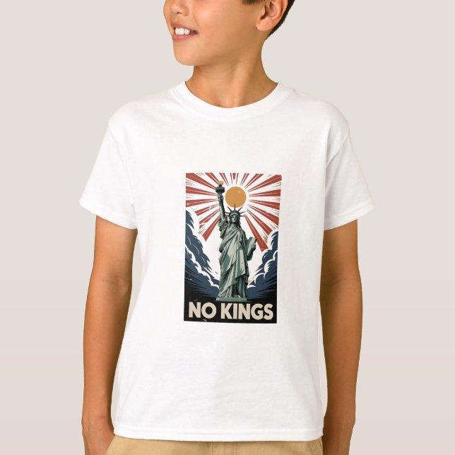 Camiseta No Kings In America Liberity Status USA Democrats  (Frente)