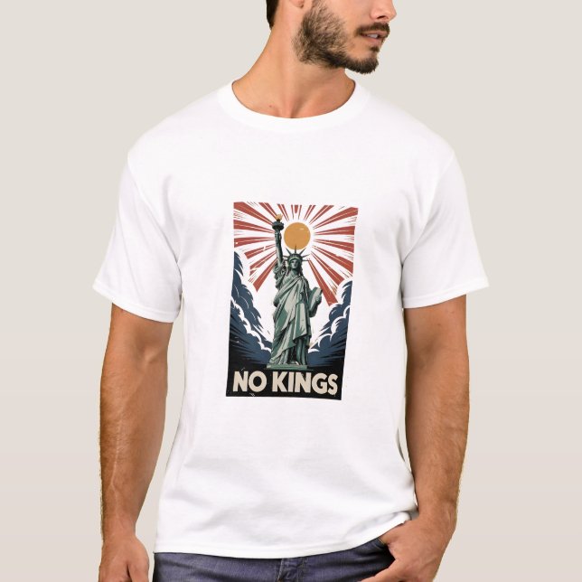 Camiseta No Kings In America Liberity Status USA Democrats  (Frente)