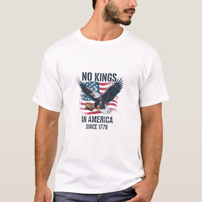 Camiseta No Kings In America Since 1776 Minimal Clean (Frente)