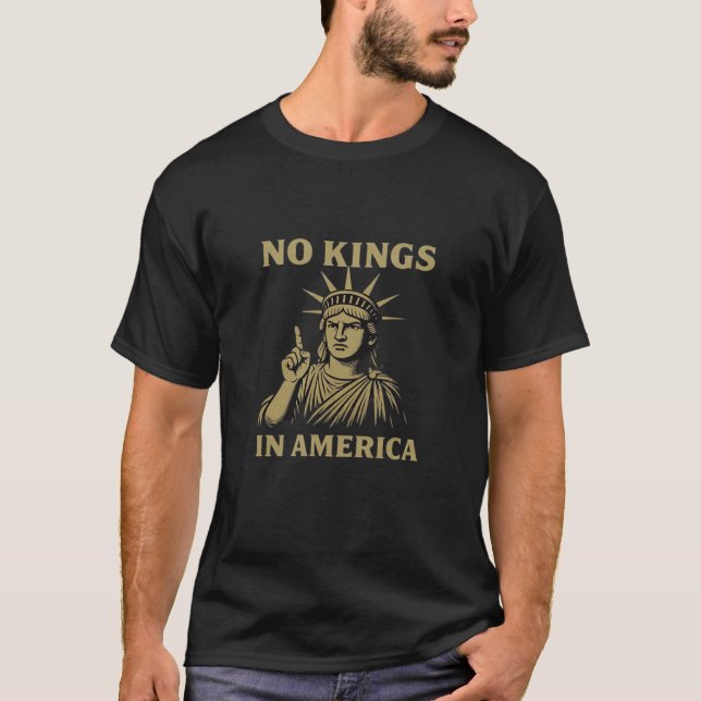 Camiseta No Kings In America Statue Of  No Kings Day Protes (Frente)