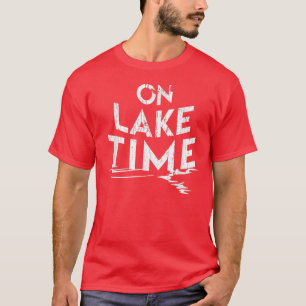 Camiseta No lago, Barco de Verão engraçado e pesca