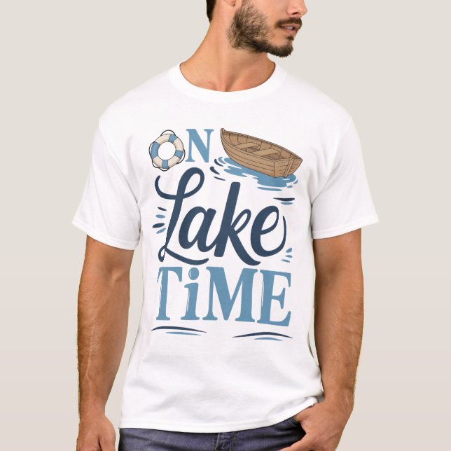 Camiseta No Lago, Férias De Verão T-Shirt (Frente)