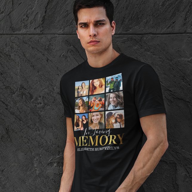Camiseta No Loving Memory Funeral Photo T-Shirt (Criador carregado)