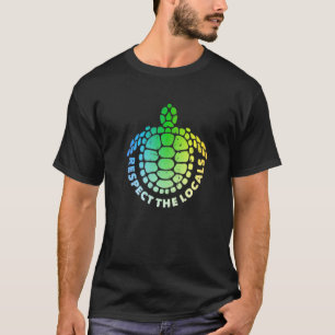 Camiseta No Mar Havaiano, O Animal Da Tartaruga Respeita O