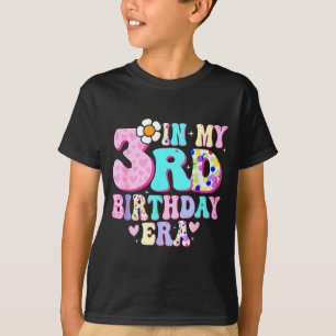 Camiseta No Meu 3º Aniversário Era Presentes de Menina Três