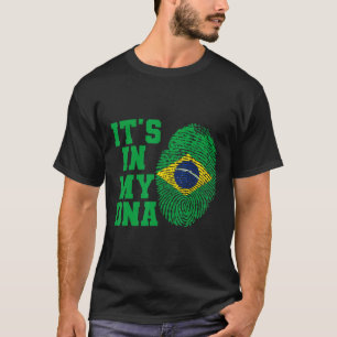 Camiseta No Meu Adn Brasil, Bandeira Corta Vintage Brasilei