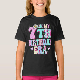 Camiseta No meu aniversário de 7, a garota do sétimo aniver