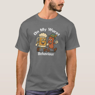 Camiseta No Meu Comportamento Wurst Oktoberfest German Beer