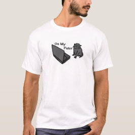 Camiseta No Meu Computador Divertido Meme de Gato