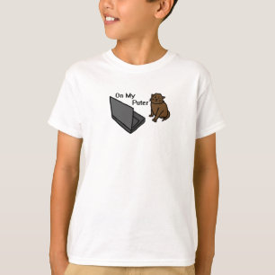 Camiseta No Meu Computador Meme do Gato Marrom Engraçado