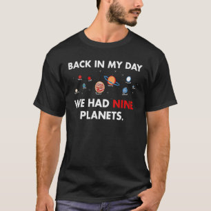 Camiseta No Meu Dia Temos Nove Planetas