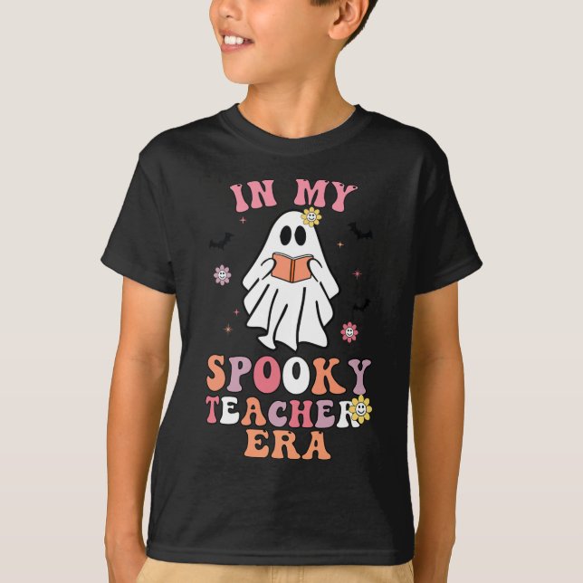 Camiseta No Meu Professor Spooky Era Groovy Hippie Retro Gh (Frente)
