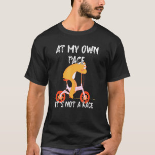 Camiseta No Meu Próprio Ritmo Não É Uma Corrida Preguiça Di